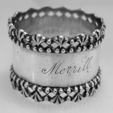.Sterling Silver Napkin Ring Towle 1900