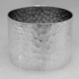 .English Sterling Silver Hammered Napkin Ring 
