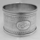 .American Coin Silver Engine Turned Napkin Ring 1880