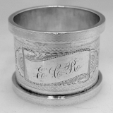 .American Coin Silver Engine Turned Napkin Ring 1880