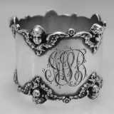 .American Sterling Silver Cherub Napkin Ring 1900