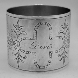 .American Coin Silver Engine Turned Napkin Ring 1890