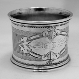 .American Coin Silver Engine Turned Napkin Ring 1875