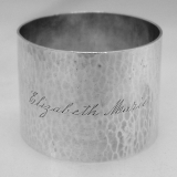 .Sterling Silver Hammered Napkin Ring Towle 1930