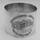 .Sterling Silver Congressional Library Washington DC Napkin Ring 1900