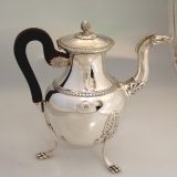 .French 1st Empire Coffee Pot 1810 Figural 950 Silver
