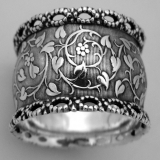 .AesthetiÑ Style American Coin Silver Napkin Ring 1875