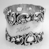 .Baroque Scroll Open Work Napkin Ring Frank Whiting 1890 Sterling Silver