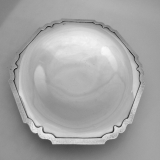 .Dolores Shreve Footed Cake Plate Hammered Sterling Silver 1915