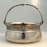 .Aesthetic Basket Schulz and Fischer Sugar Bowl San Francisco Sterling Silver 1875