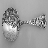 .Berry Spoon Open Work Bowl Handle Floral Scroll Sterling Silver 1885