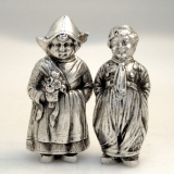 .German 800 Silver Silver Figural Salt and Pepper Shakers