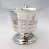 .Double Hexagonal Cup Gale Wood and Hughes Coin Silver 1839