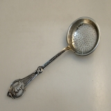 .Medallion Sifter Ladle Wood and Hughes Coin Silver 1865