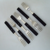 .Allan Adler Dinner Forks Town and Country Arts and Crafts Sterling Silver Ebony