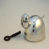 .Sterling Silver Piggy Bank With Lock and Key 1935