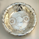 .American Sterling Silver Bowl Repousse Poppy Pattern Wallace Silversmiths Connecticut 1940