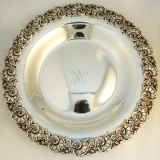 .Floral Scroll Large Serving Dish Shreve and Company 1910 Sterling Silver