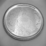 .American Coin Silver Salver Oval 1850 