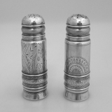.Aesthetic Salt Pepper Shakers Gorham 1879 Sterling Silver 