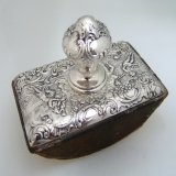 .Ink Blotter Ornate Figural Hanau Sterling Silver 1890