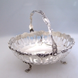 .Baroque Basket Swing Handle Theodore Starr 1890 Sterling Silver