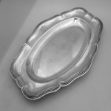 .Louis XV Oval Threaded Platter 950 Silver 1750