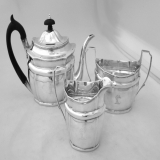 .Robert, David and Samuel Hennell Sterling Silver Period Tea Set London 1801