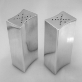 .Allan Adler Sterling Silver Modernist Salt Pepper Shakers  1950