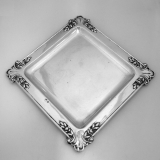 .Austrian Arts and Crafts Square Serving Tray 800  Silver 1910