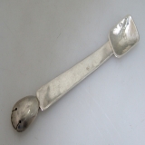 .Sterling Silver Baby Feeding Spoon With Rattle Paval 1940