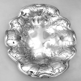 .Poppy Serving Bowl Gorham 1902 Huge Sterling Silver