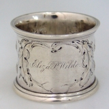 .American Coin Silver Acorn Napkin Ring 1860