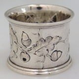 .American Coin Silver Acorn Napkin Ring 1860