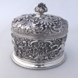 .Tiffany Sterling Silver Repousse Lidded Jar Westinghouse New York 1890