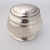 .Arts and Crafts Hammered Tea Caddy Danish 830 Silver 1919