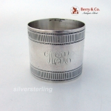 .Aesthetic Engraved Napkin Ring Gorham 1879 Sterling Silver
