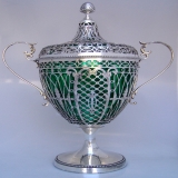 .Chestnut Vase Large Dutch Sterling Silver 1908