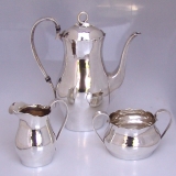 .Porter Blanchard 3 Piece Hand Made Coffee Set Sterling Silver