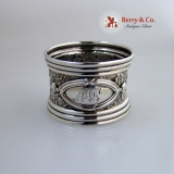 .Sterling Silver Floral Napkin Ring 1890