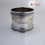 .Sterling Silver Napkin Ring Wood And Hughes 1870