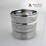.Aesthetic Napkin Ring Allie Remembrance Coin Silver 1875