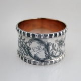 .German 800 Silver Napkin Ring 1898