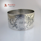.Engraved Sterling Silver Napkin Ring 1920