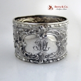 .German 800 Silver Repousse napkin Ring 1890