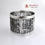 .Egyptian Open Work Sterling Silver Napkin Ring 