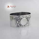.Scroll Belleflower Napkin Ring Sterling Silver London 1904