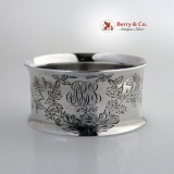 .Sterling Silver Floral Engraved Napkin Ring Towle 1916