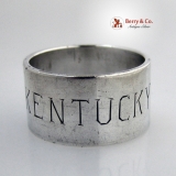 .Kentucky Coin Silver Napkin Ring 1862 