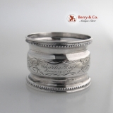 .American Coin Silver Napkin Ring 1872
